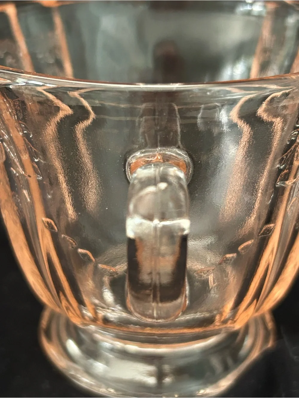 Madrid Pink Federal Glass Footed Creamer/Sauce 1930’s Depression Glass